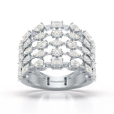 2.16 CT Multi Shape Layered Lab Diamond Ring